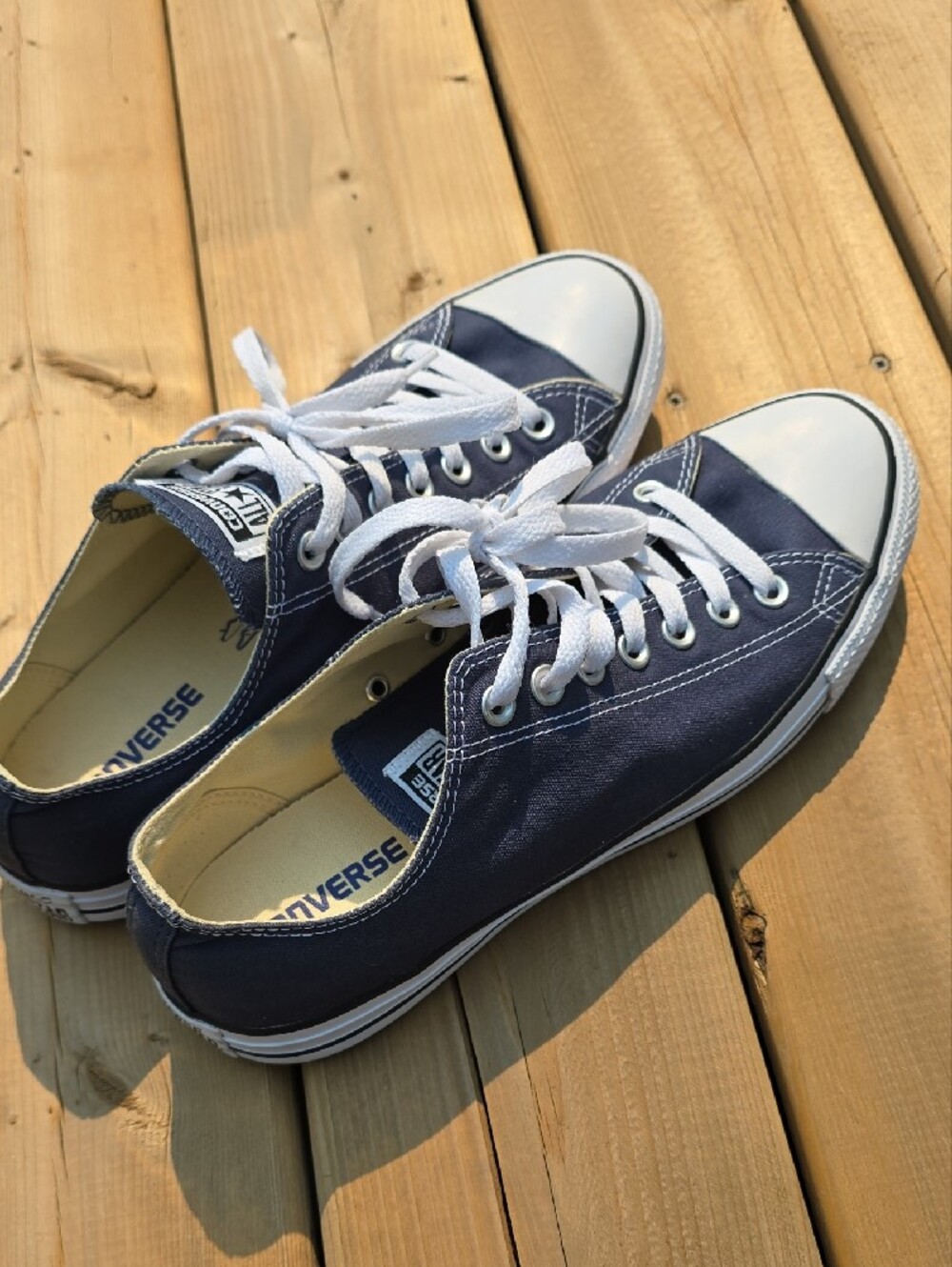Converse Chuck Taylor All Star Low Top Navy Blue Mens 10 Womens 12 - Picture 6 of 7